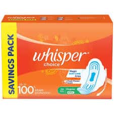 Whisper Choice Regular Size Sanitary Pads